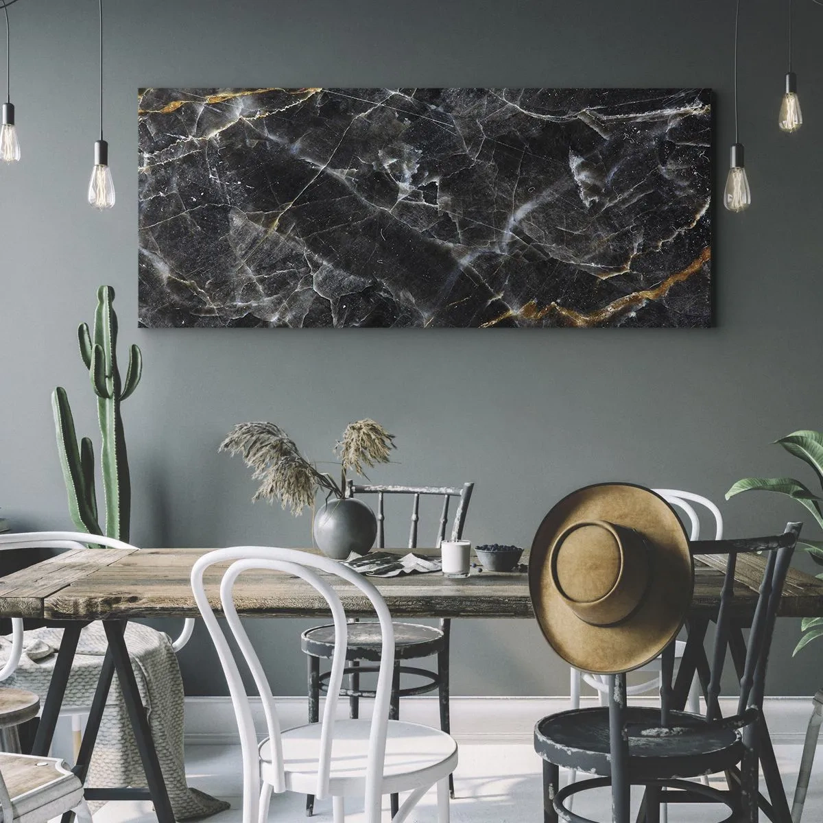 Tablou pe pânză - Viața interioară a unei pietre - 90x30 cm