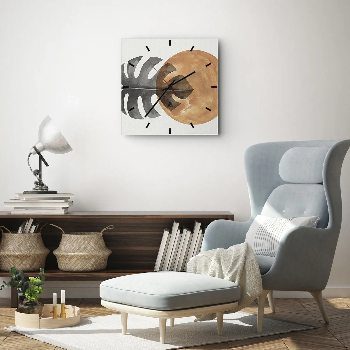 Ceas de perete - Ceas pe sticlă - Doar soarele - 40x40 cm