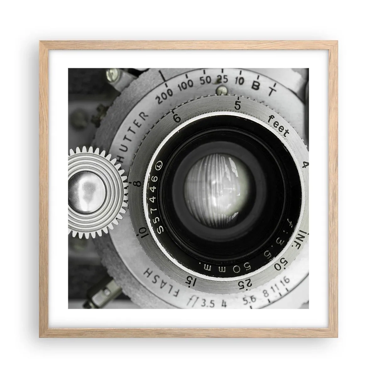 Poster în ramă de stejar deschis - Povestea de la Hollywood - 50x50 cm