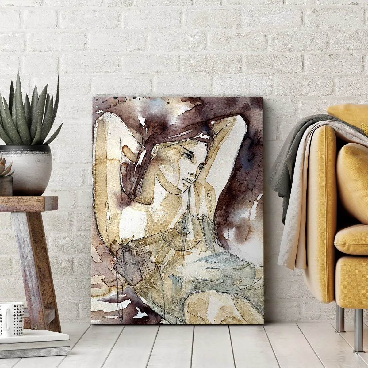 Tablou pe pânză - Într-o dispoziție mov deschis - 50x70 cm