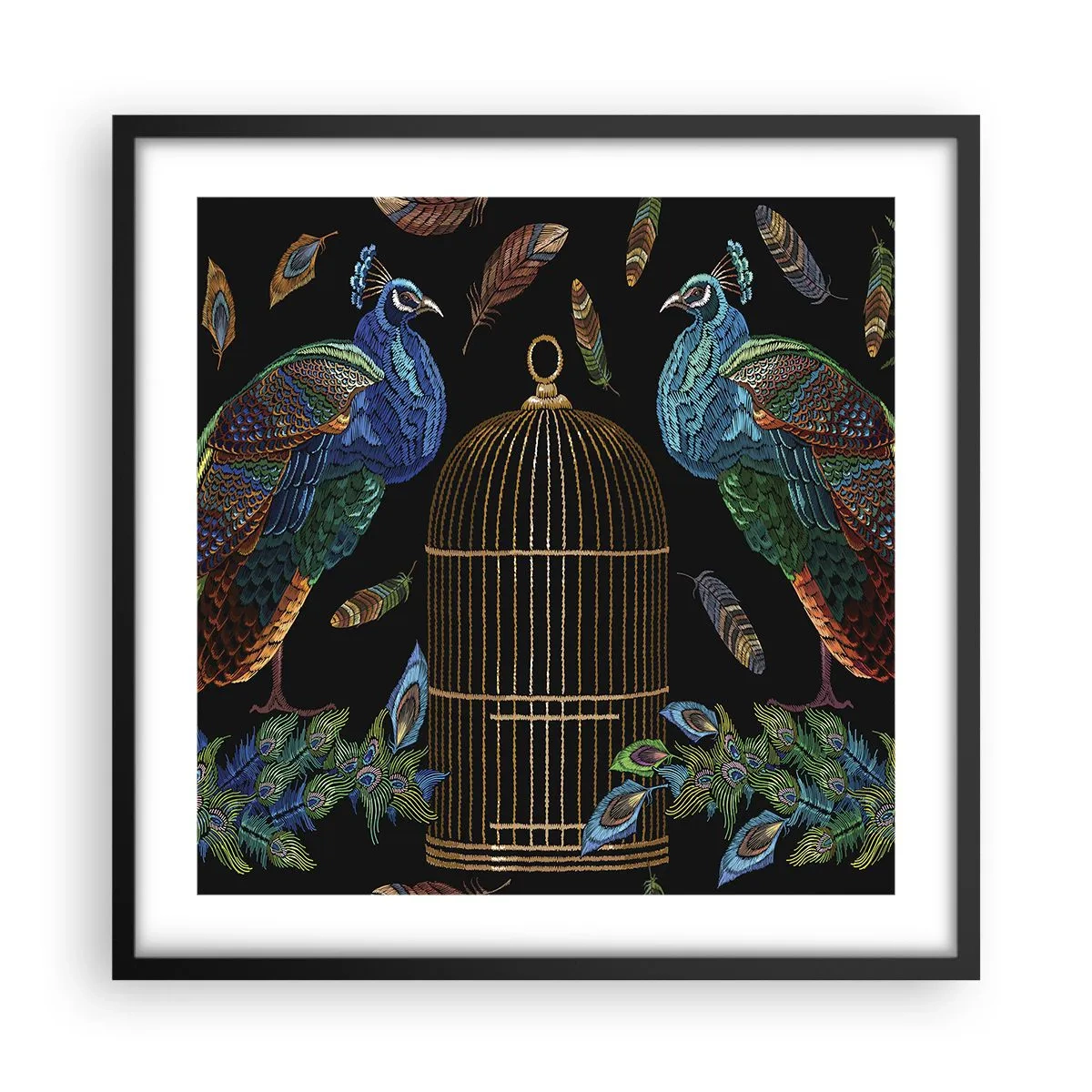 Poster în ramă neagră - În veșmânt regal - 50x50 cm