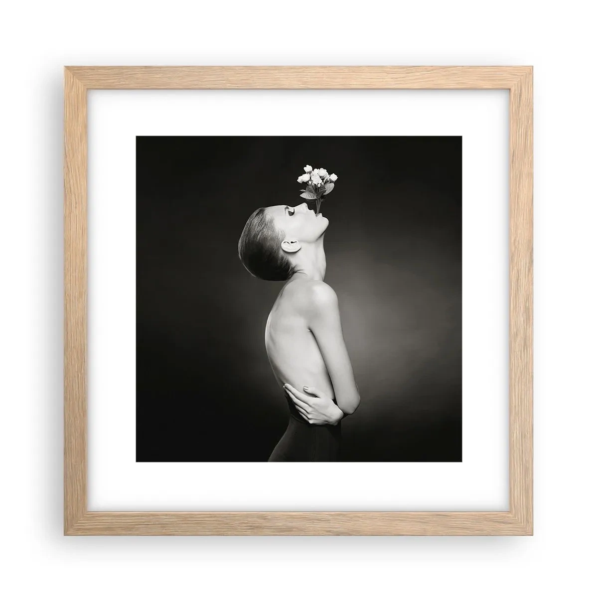 Poster în ramă de stejar deschis - Eleganță excentrică - 30x30 cm