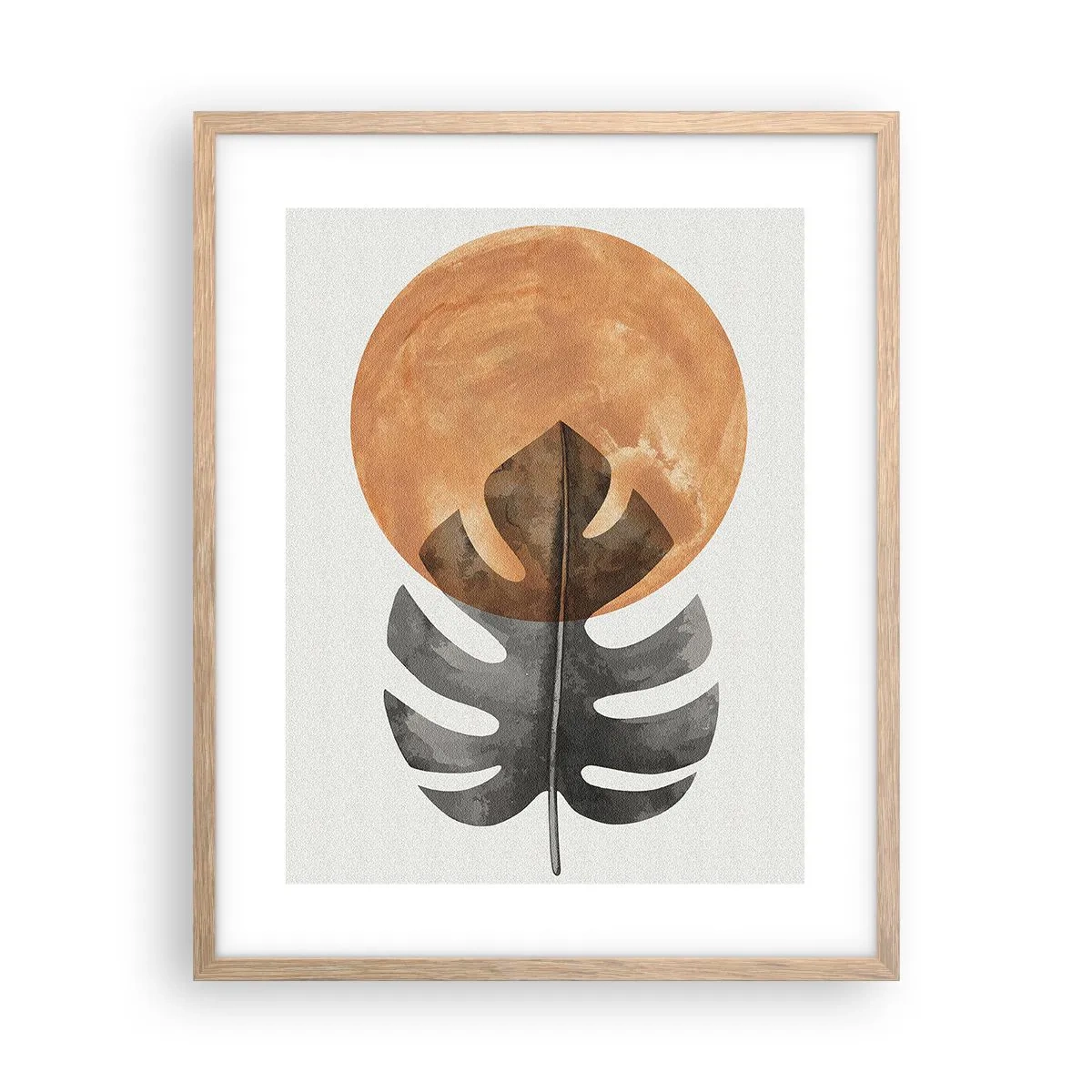 Poster în ramă de stejar deschis - Doar soarele - 40x50 cm