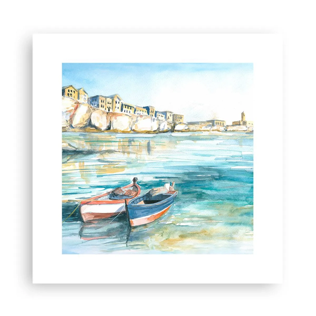 Poster - Peisaj în azur - 30x30 cm