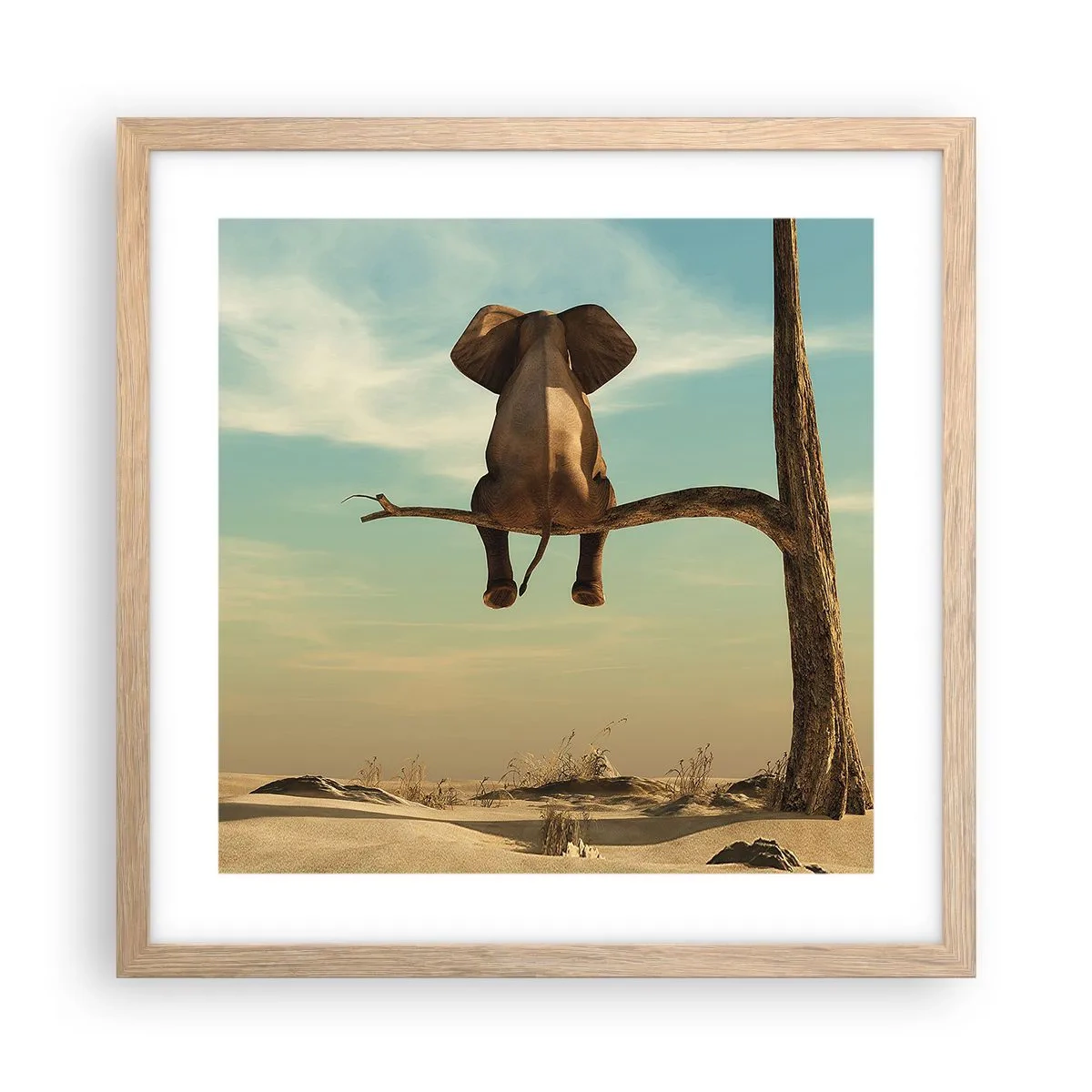 Poster în ramă de stejar deschis - Un nou punct de vedere - 40x40 cm