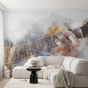 Tapet Standard Eco - Poezie între corzi - Muzică, Chitară, Grafică - 500x350 cm