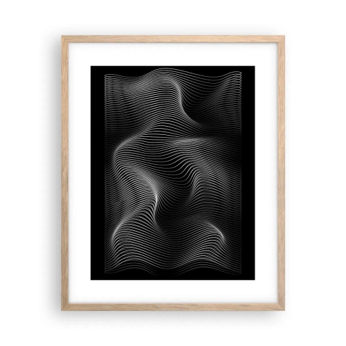 Poster în ramă de stejar deschis - Dansul luminii în spațiu - 40x50 cm