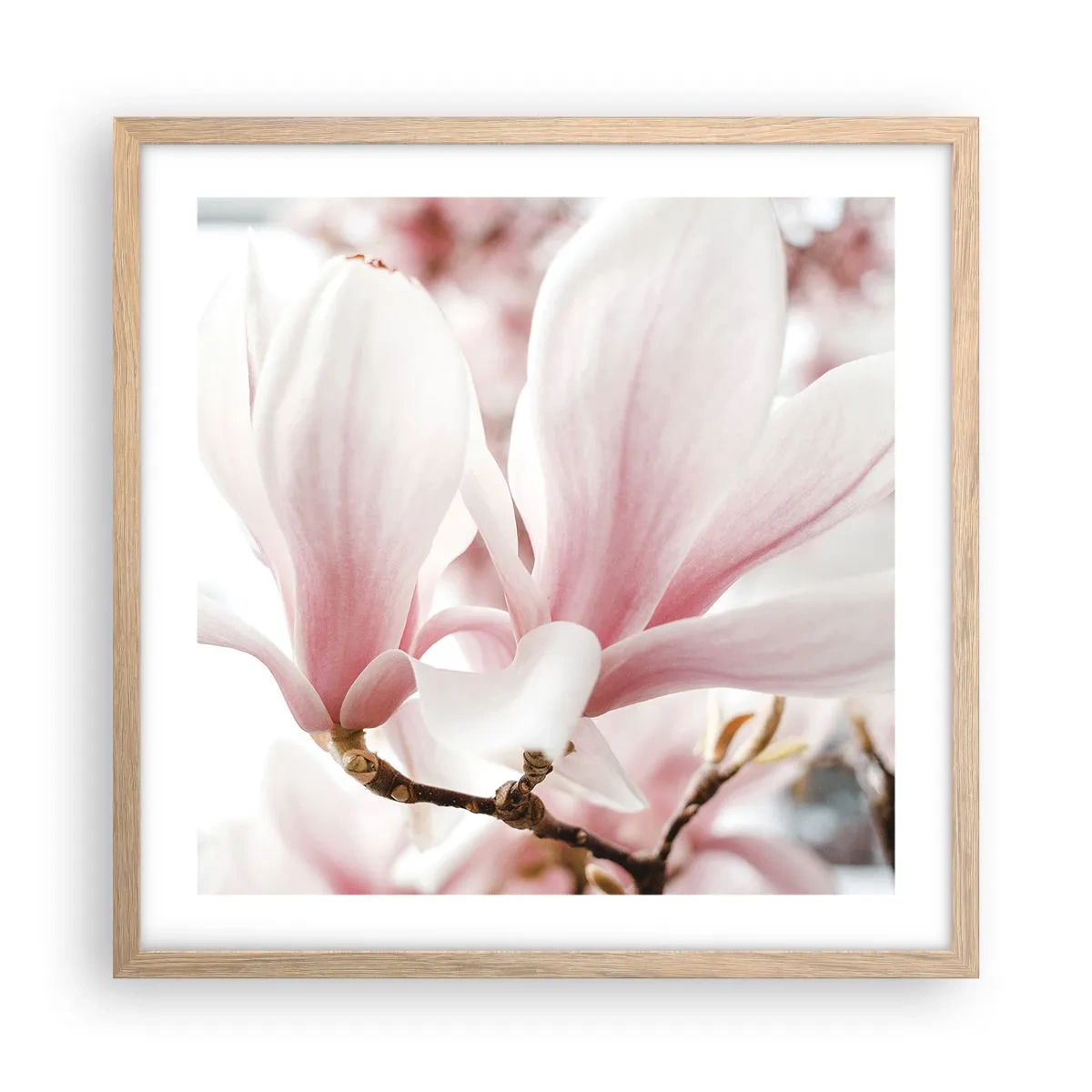 Poster în ramă de stejar deschis - Imensitatea sensibilității - 50x50 cm