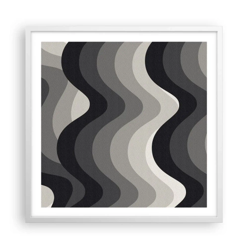 Poster în ramă albă - Val după val - 60x60 cm