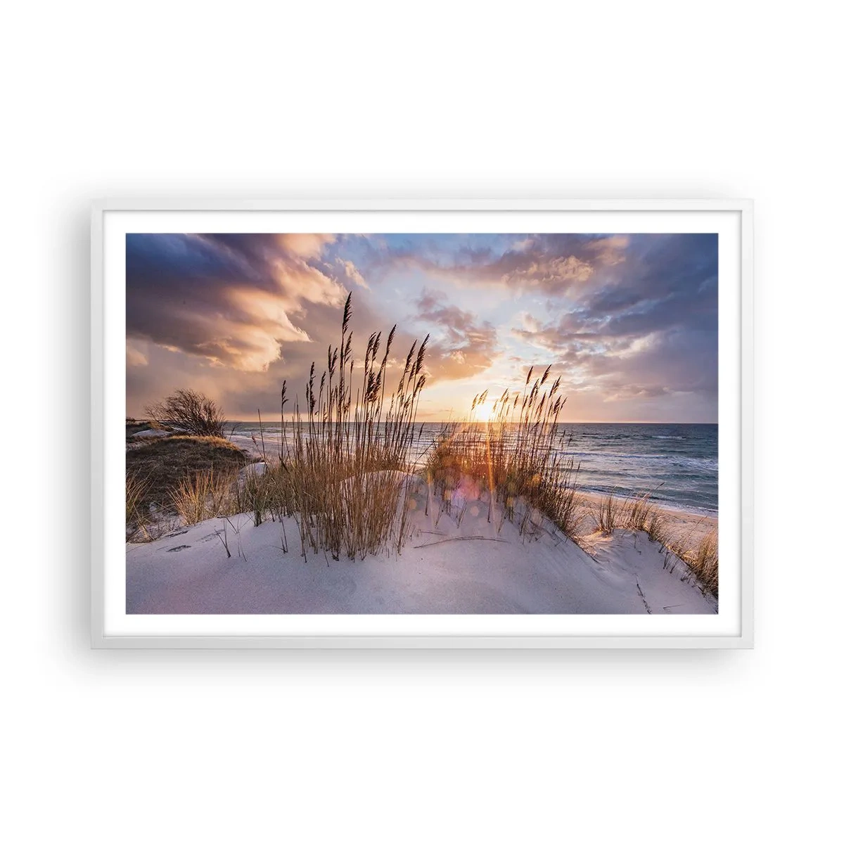 Poster în ramă albă - Adio soare și vânt - 91x61 cm