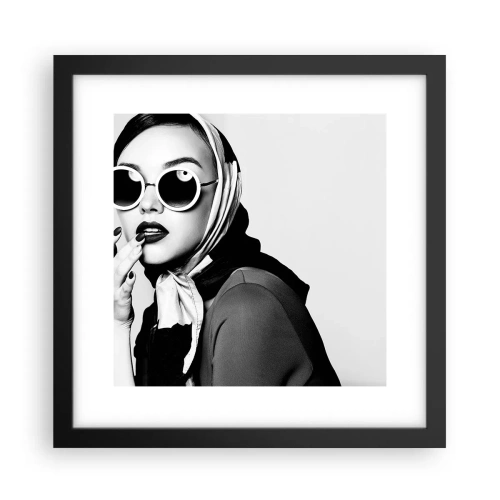 Poster în ramă neagră - Salutări din anii `60. - 30x30 cm