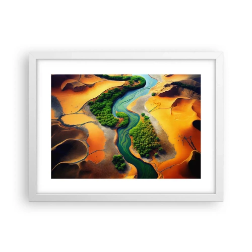 Poster în ramă albă - Râul care dă viață - 40x30 cm