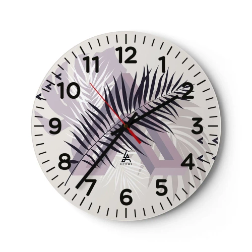 Ceas de perete - Ceas pe sticlă - Umbra unei umbre - 30x30 cm