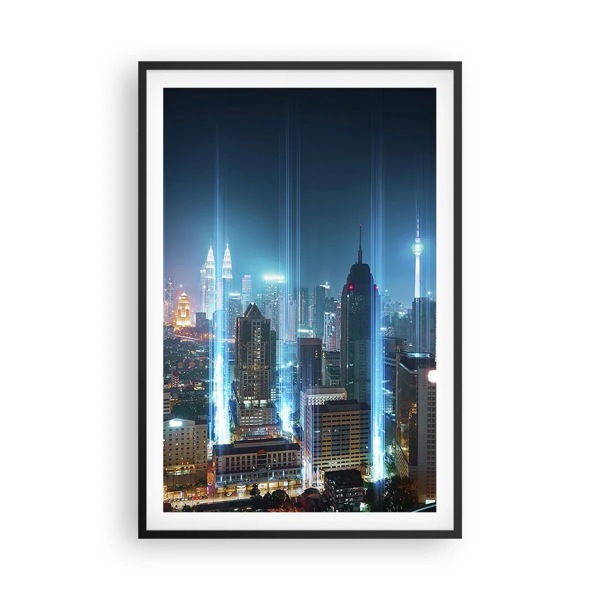 Poster în ramă neagră - Prin Berlin spre cer - 61x91 cm