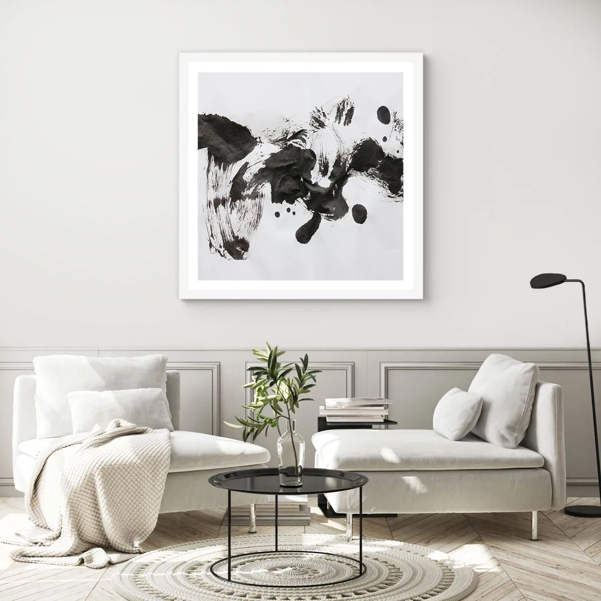 Poster în ramă albă - Metodă în nebunie? - 50x50 cm