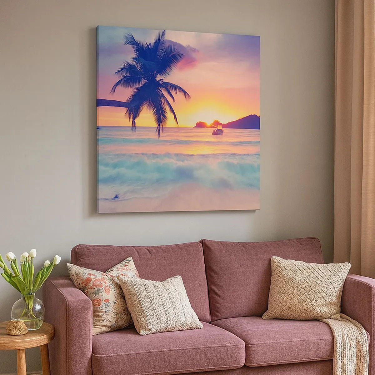 Tablou pe pânză - O seară în golf - 30x30 cm