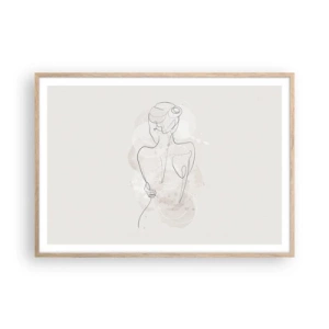 Poster în ramă de stejar deschis - Ca un instrument sensibil - 100x70 cm