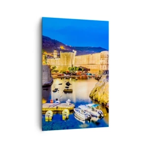 Tablou pe pânză - O noapte luminoasă pe Marea Adriatică - 80x120 cm