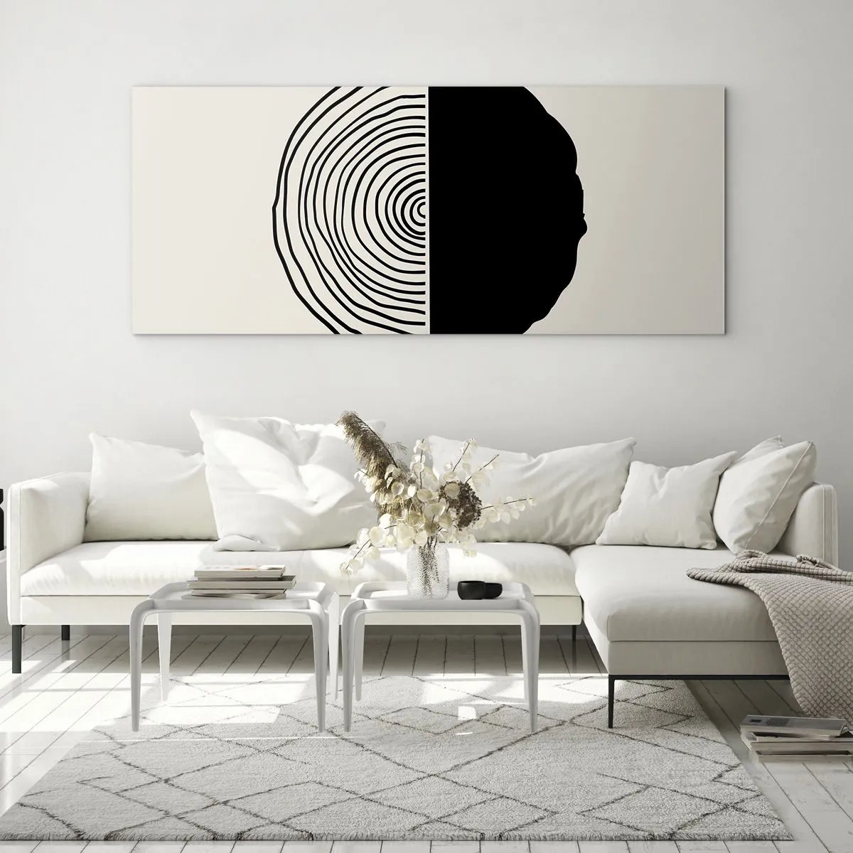 Tablou pe sticlă - Jumi-juma - 100x40 cm