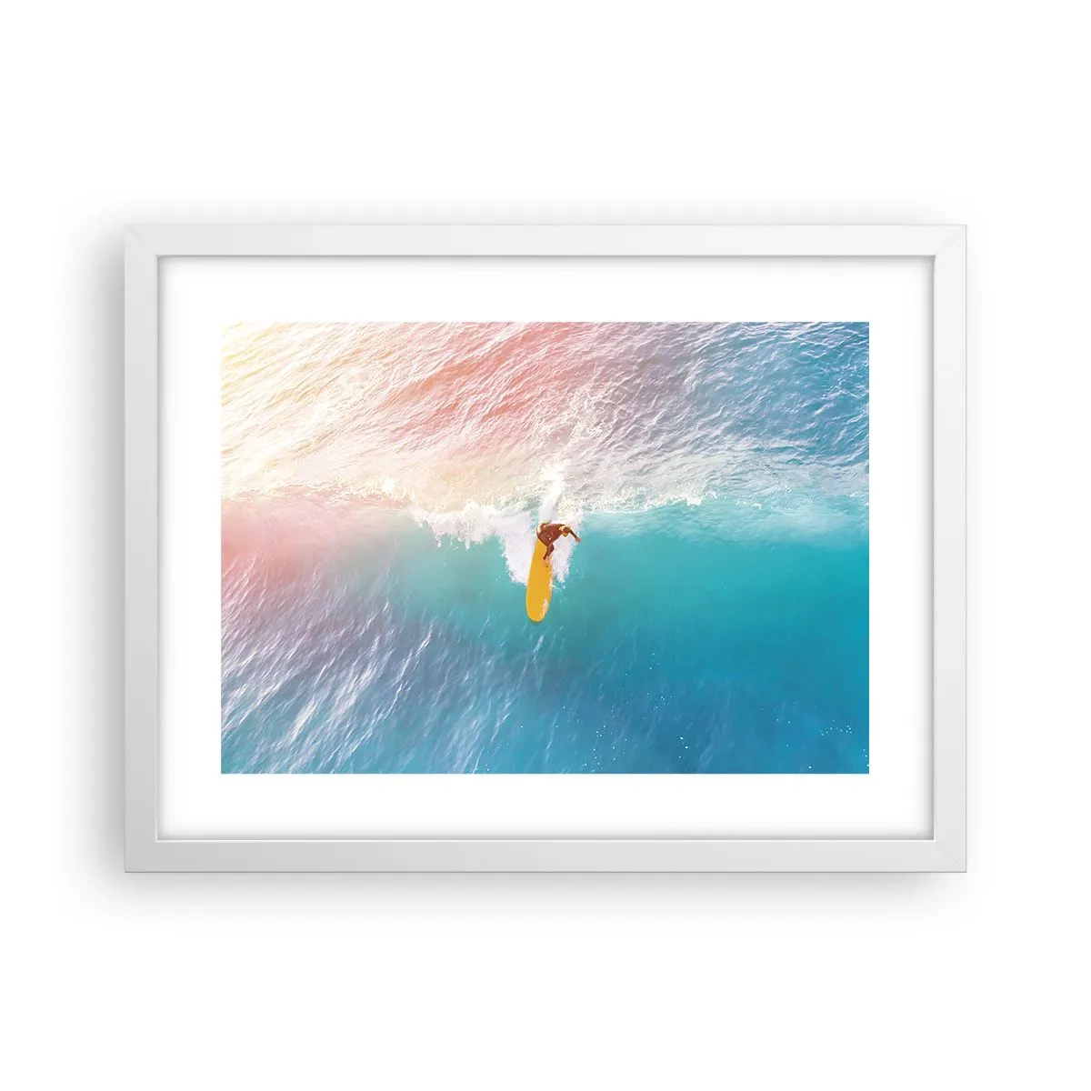 Poster în ramă albă - Călărețul oceanului - 40x30 cm