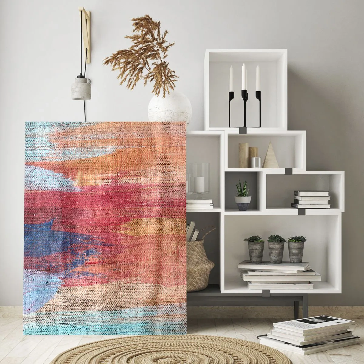 Tablou pe sticlă - Plutind prin curcubeu - 80x120 cm