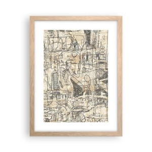 Poster în ramă de stejar deschis - Așteaptă să fie descifrat - 30x40 cm