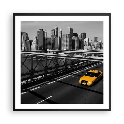 Poster în ramă neagră - Culorile marelui oraș - 60x60 cm