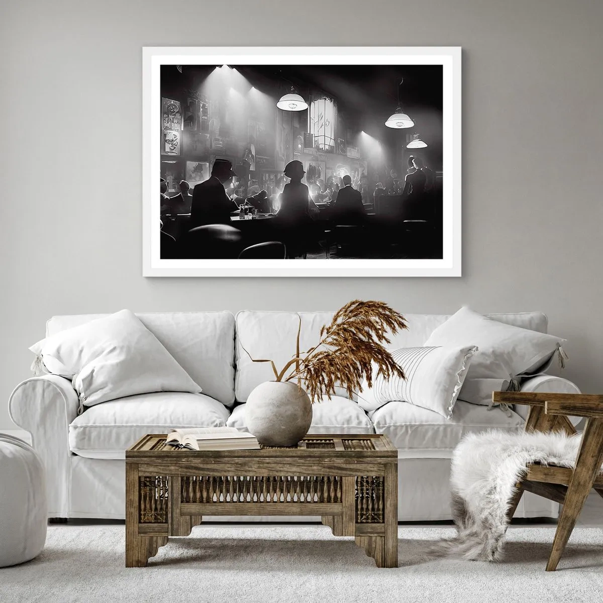 Poster în ramă albă - În stil jazz - 40x40 cm