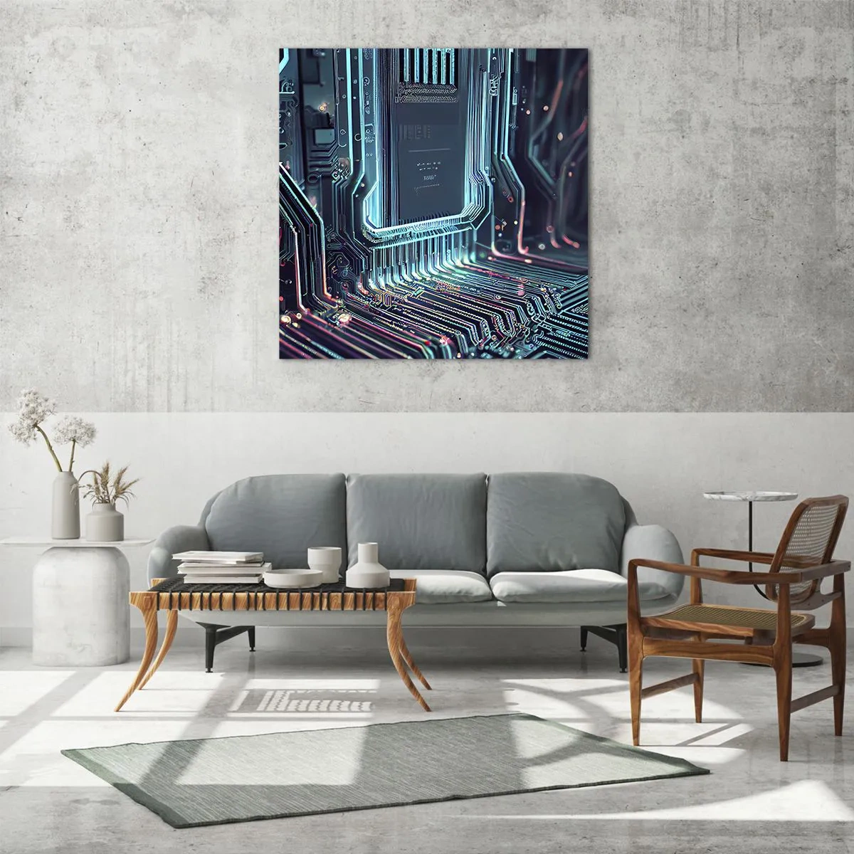 Tablou pe sticlă - Iată la ce mă gândesc... - 70x70 cm