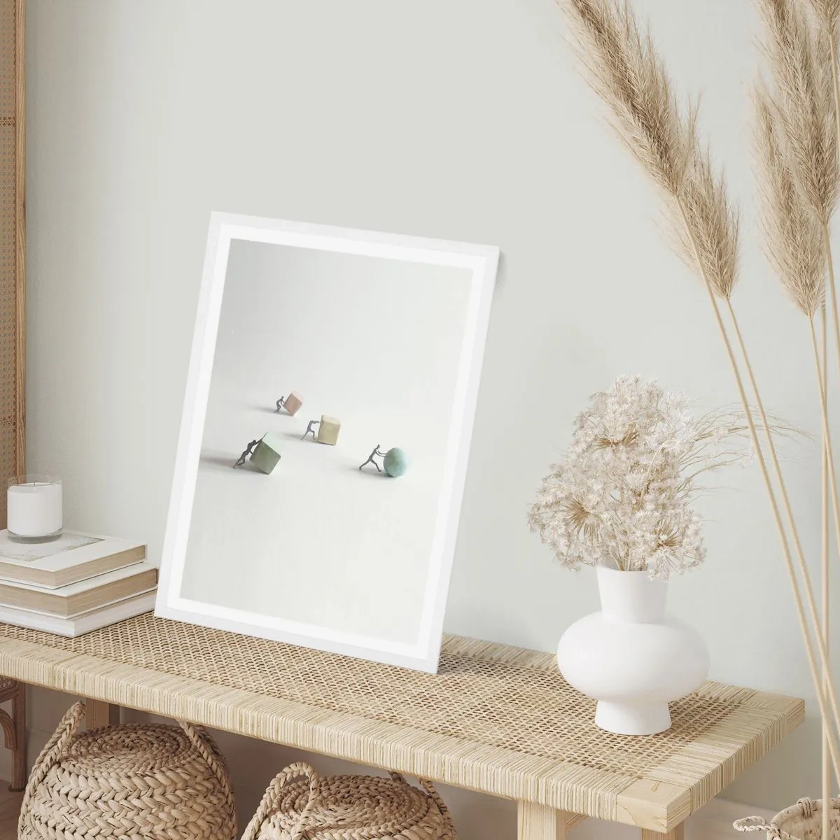 Poster în ramă albă - Viața însăși - 40x50 cm