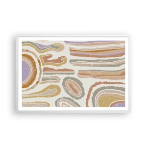 Poster în ramă albă - Secțiuni colorate - 91x61 cm