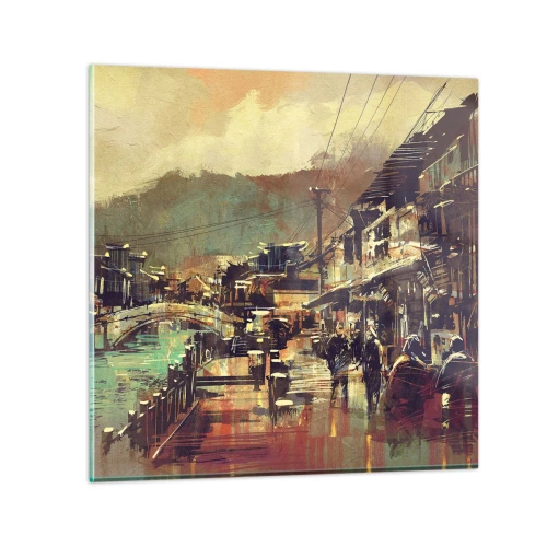 Tablou pe sticlă - Viața ca o bogăție de gri - 50x50 cm