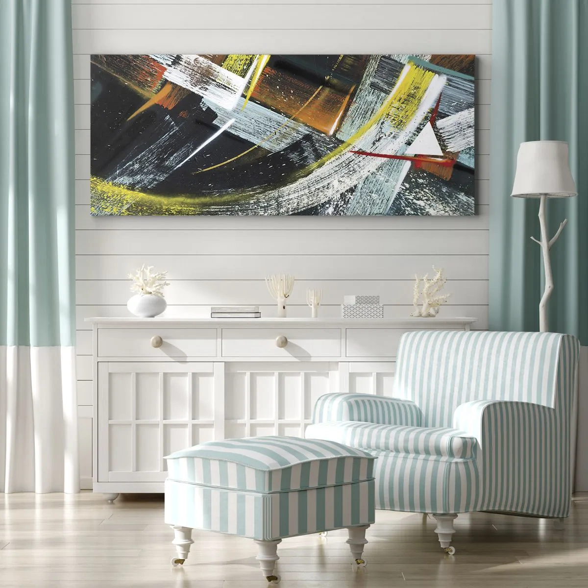 Tablou pe pânză - Energia în mișcare - 140x50 cm