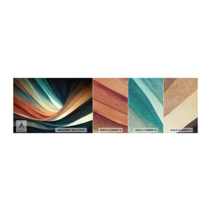 Mostră tapet Premium Canvas - Țesute din culori - Bucată, Abstracția, Linii - 100x30 cm