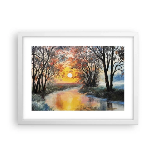 Poster în ramă albă - Atmosferă de toamnă - 40x30 cm