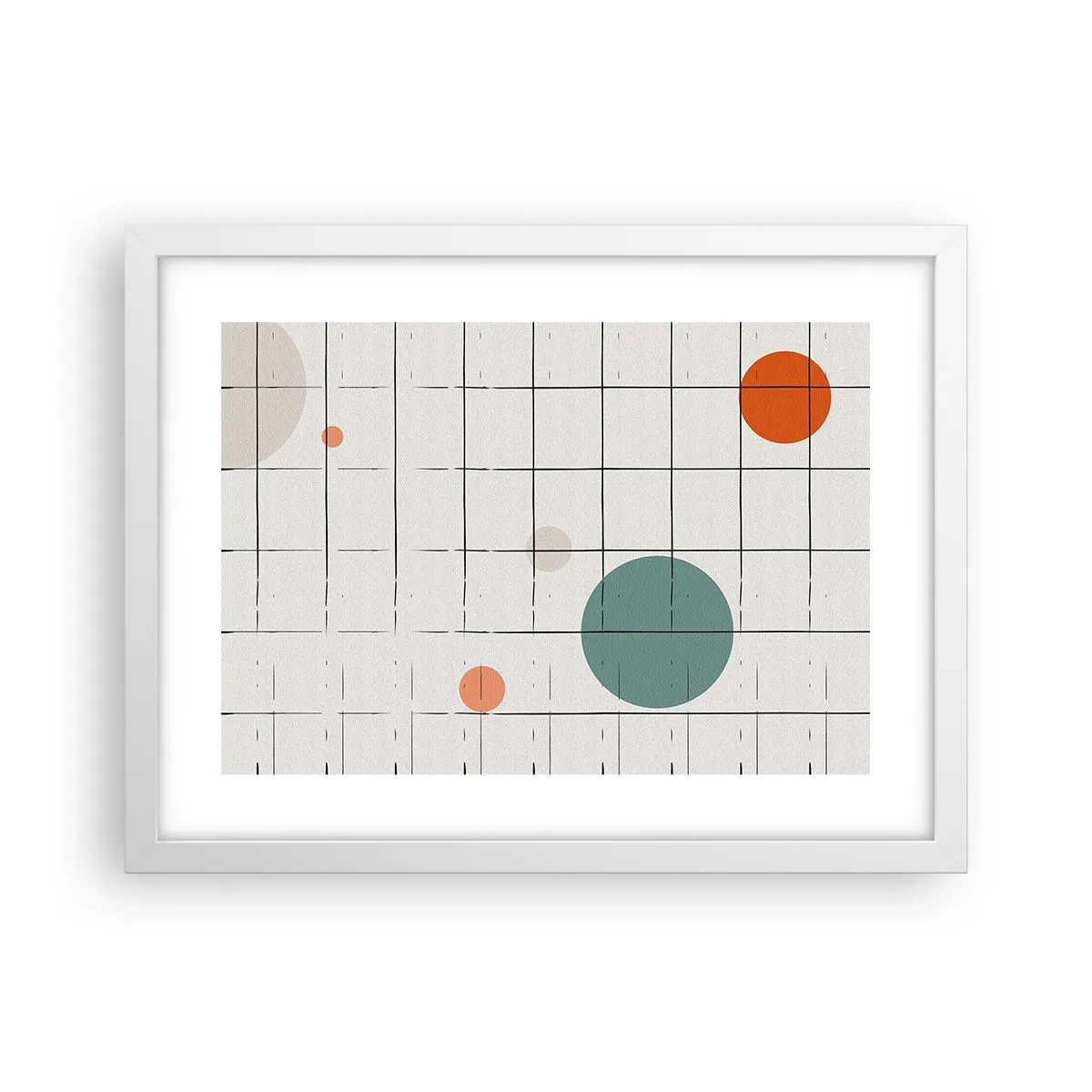 Poster în ramă albă - În capcană. Noi sau ele? - 40x30 cm