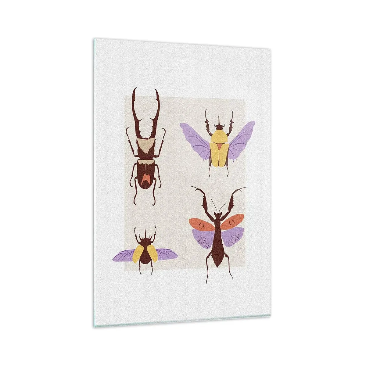 Tablou pe sticlă - Lumea insectelor - 80x120 cm