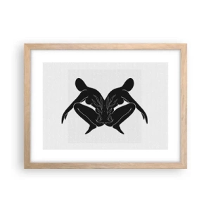 Poster în ramă de stejar deschis - Suflet comun - 40x30 cm