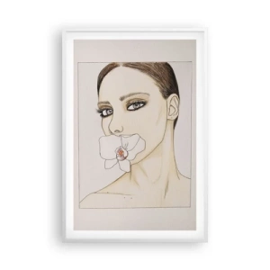 Poster în ramă albă - Un simbol al eleganței și frumuseții - 61x91 cm