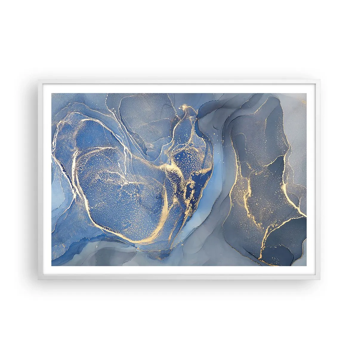 Poster în ramă albă - Praf de aur - 100x70 cm