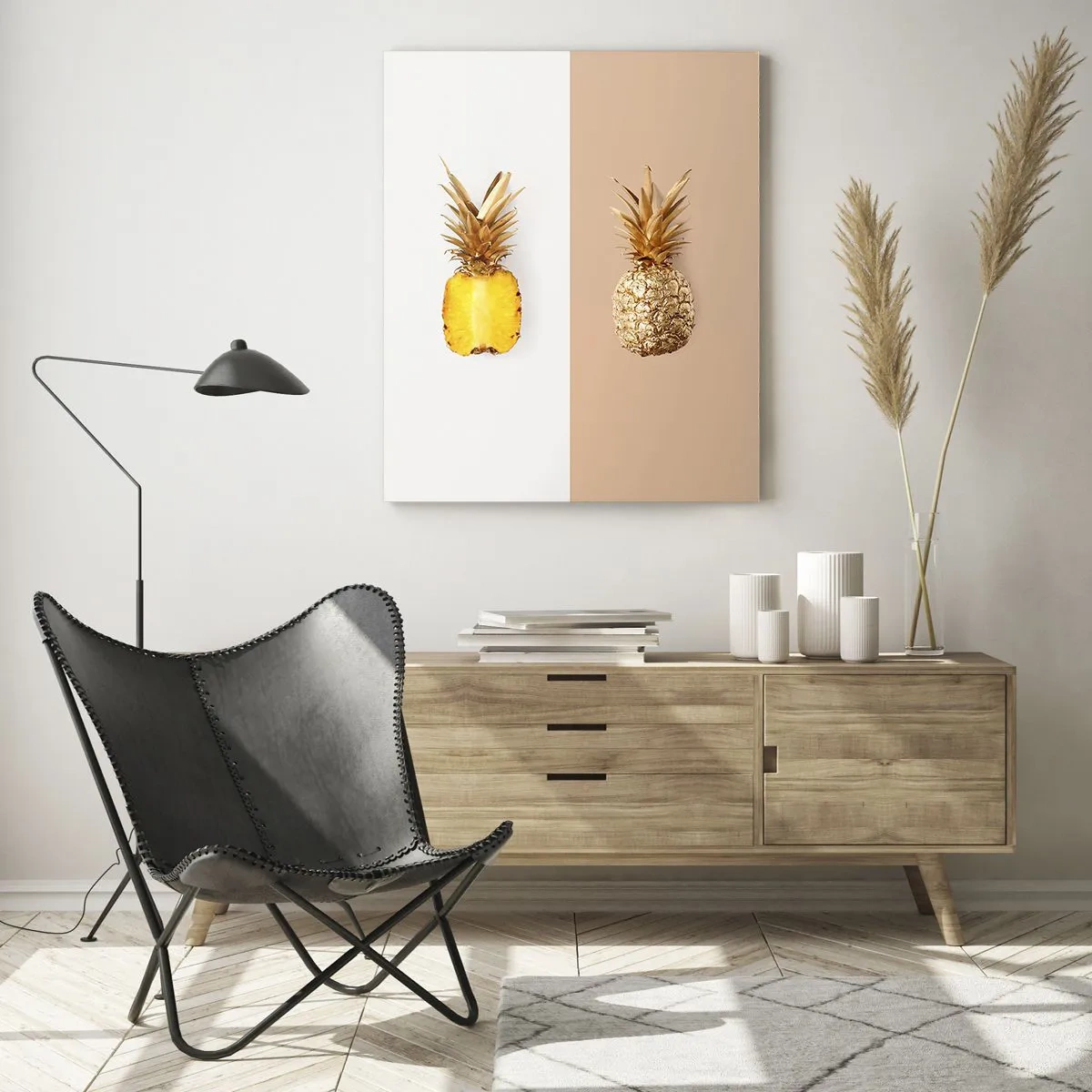 Tablou pe sticlă - Ananas de împărțit - 50x70 cm