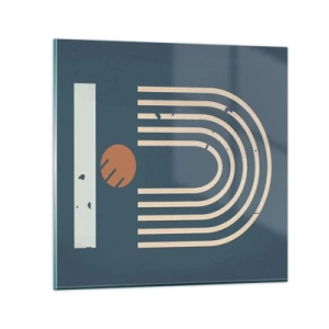 Tablou pe sticlă - Geometrie în funcție de rodie - 60x60 cm