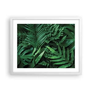 Poster în ramă albă - Înfășurate în verde - 50x40 cm