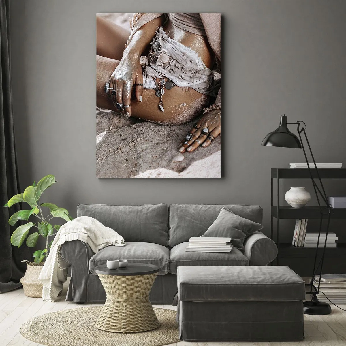 Tablou pe pânză - Aruncată de valuri? - 50x70 cm