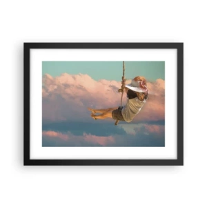 Poster în ramă neagră - Distracție în nori - 40x30 cm