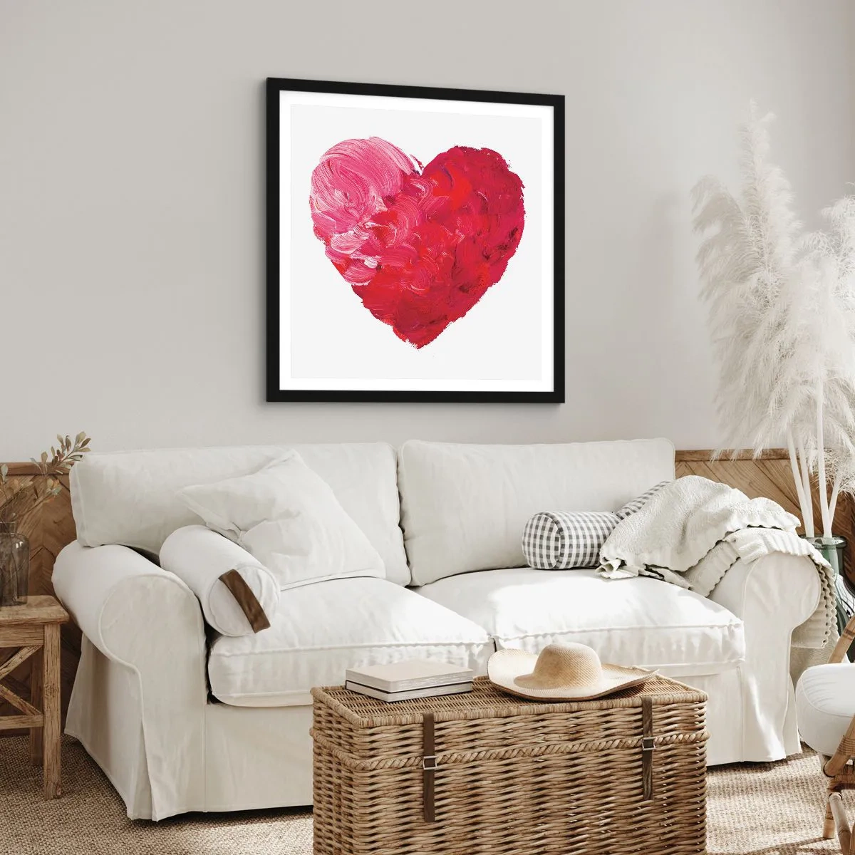 Poster în ramă neagră - All you need is love - 30x30 cm