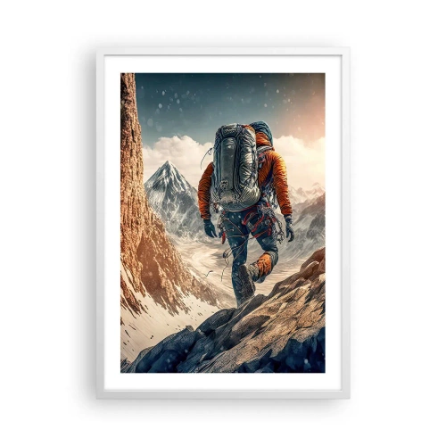 Poster în ramă albă - Războinic singuratic - 50x70 cm