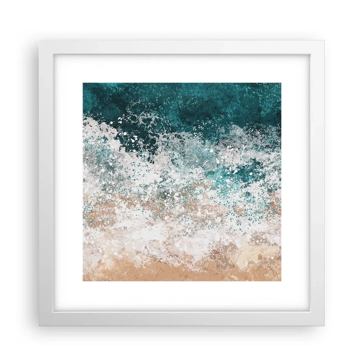 Poster în ramă albă - Povești despre mare - 30x30 cm