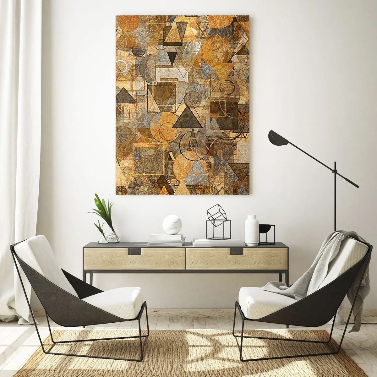 Tablou pe sticlă - Lumea băgată în formă - 50x70 cm