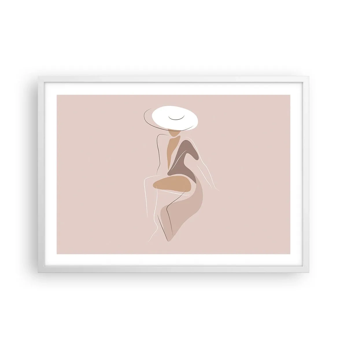 Poster în ramă albă - O doamnă adevărată - 70x50 cm